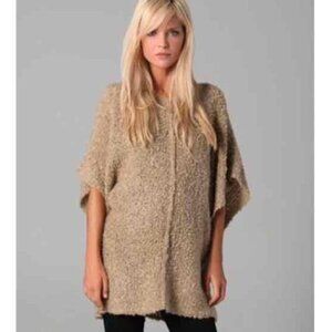 Cheap Monday Zyracuse Wool Mohair Sweater Swedish Oversize Tan Boucle Teddy Bear